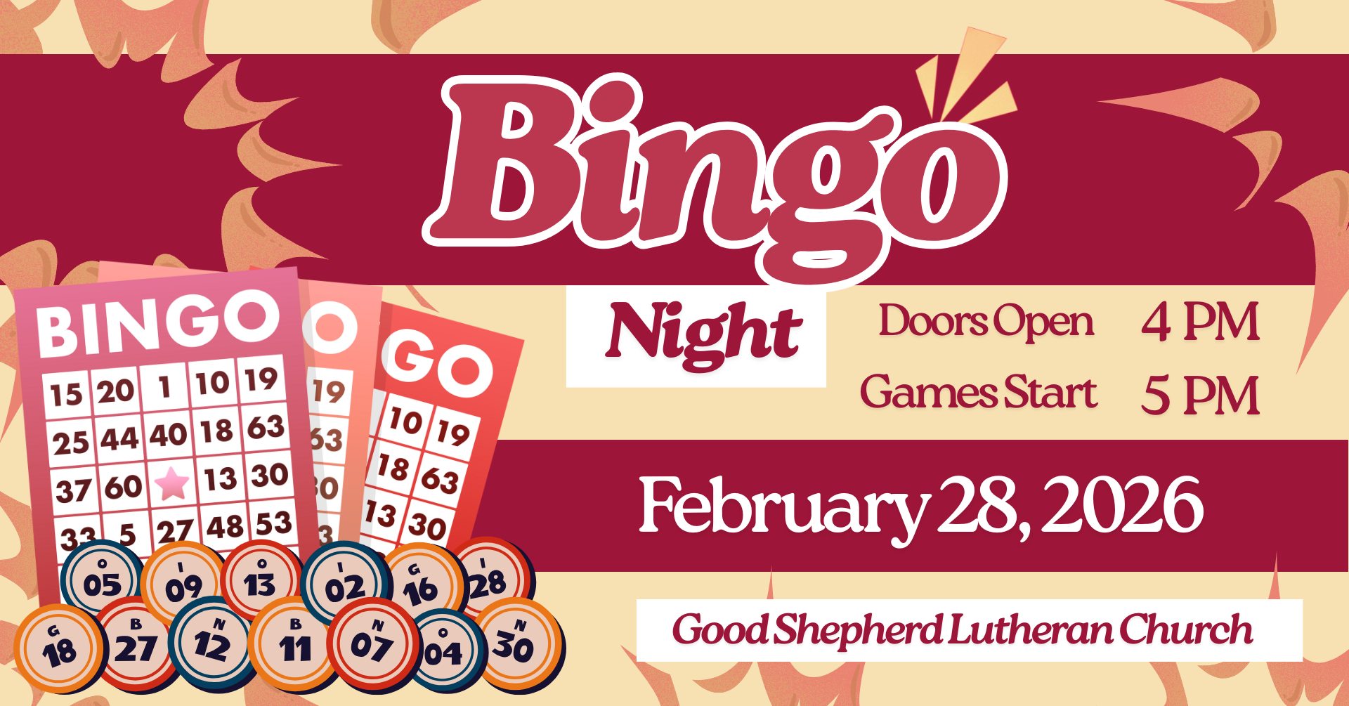 Bingo event at Good Shepherd Lutheran Church